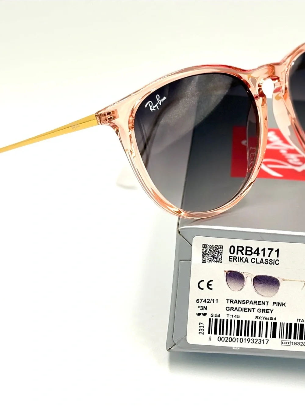 Ray-Ban Erica rb4171 Women’s Sunglasses 6742/11 transparent pink light